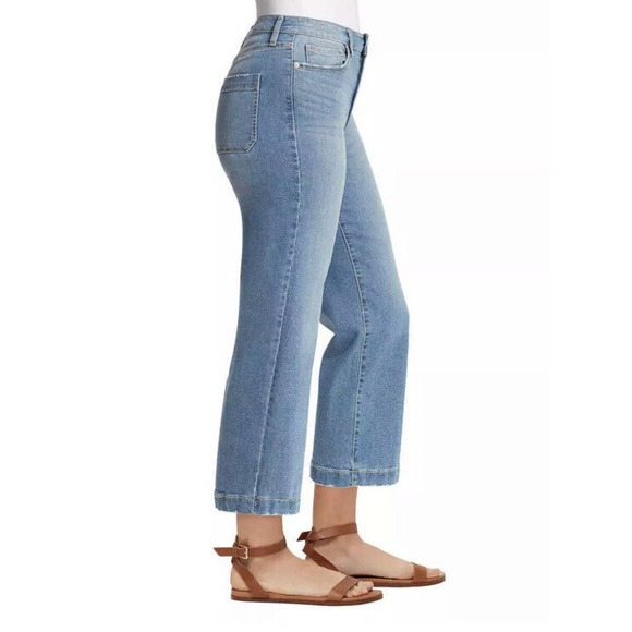 William Rast Women’s Wide Leg Crop Jeans Light Blue Bottoms Size 2/26 NWT - Picture 2 of 7